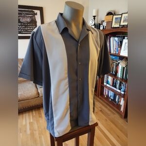 Maximos USA Yucatan By R+B Gray Short Sleeve Shirt XL